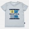 Set Nautica grey top with print and shorts (6 months-3 years)