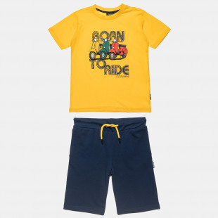 Set Five Star t-shirt with vespa print and shorts (12 months-5 years)