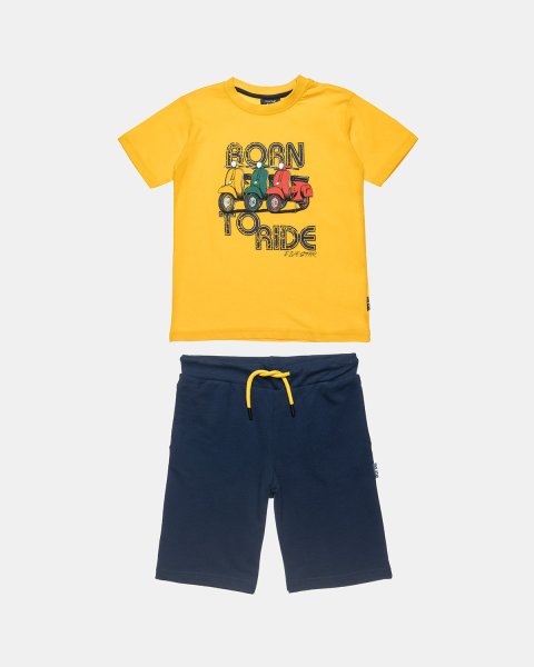 Set Five Star t-shirt with vespa print and shorts (12 months-5 years)