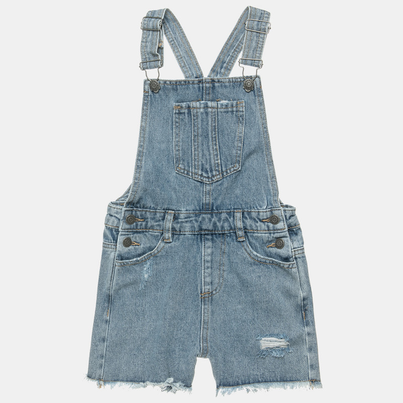 Overall denim with rips (6-16 years)