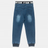 Denim pants with a drawstring in the waistband  (12 months-5 years)