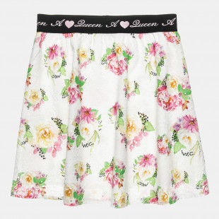Skirt with cutwork embroidery (6-14 years)