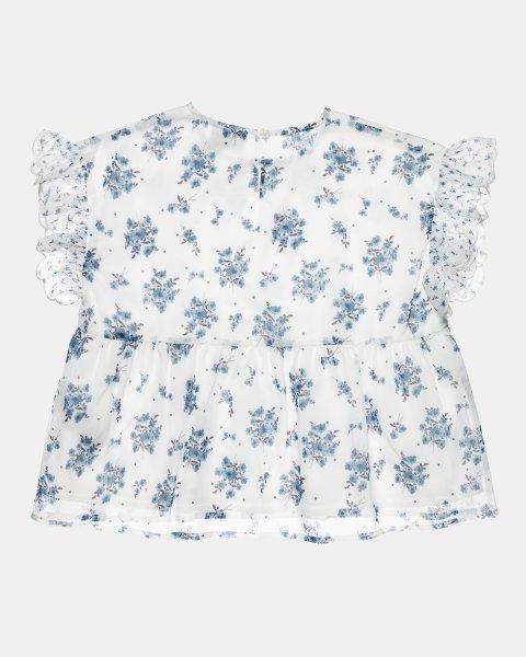 Top with frilled sleeves (6-14 years)
