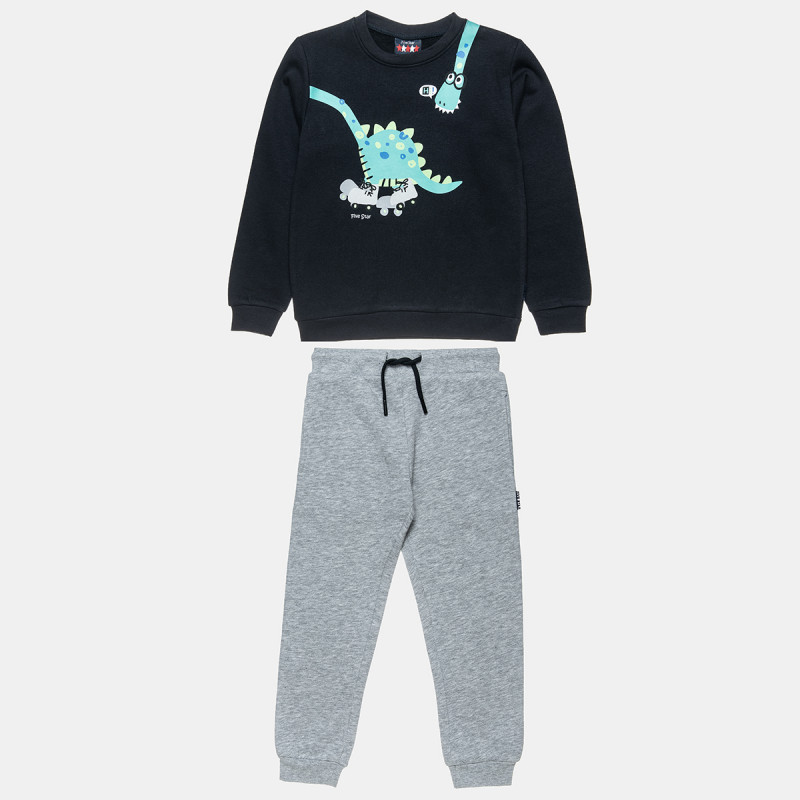 Tracksuit Five Star cotton fleece blend with dinosaur print (12 months-5 years)