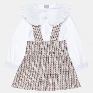 Φόρεμα με τιράντες και πουκάμισο (12 μηνών-5 ετών)