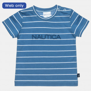 T-Shirt Nautica blue with print (6 months-3 years)