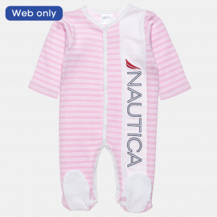 Babygrow Nautica pink with embroidery (3-12 months)