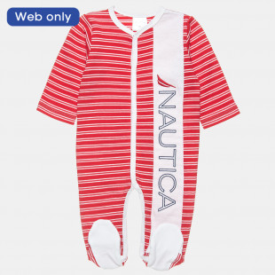 Babygrow Nautica red with embroidery (3-12 months)