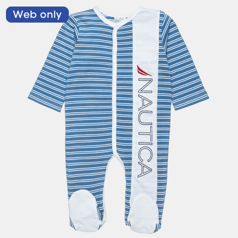Babygrow Nautica blue with embroidery (3-12 months)