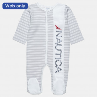 Φορμάκι Nautica γκρι με κέντημα (3-12 μηνών)