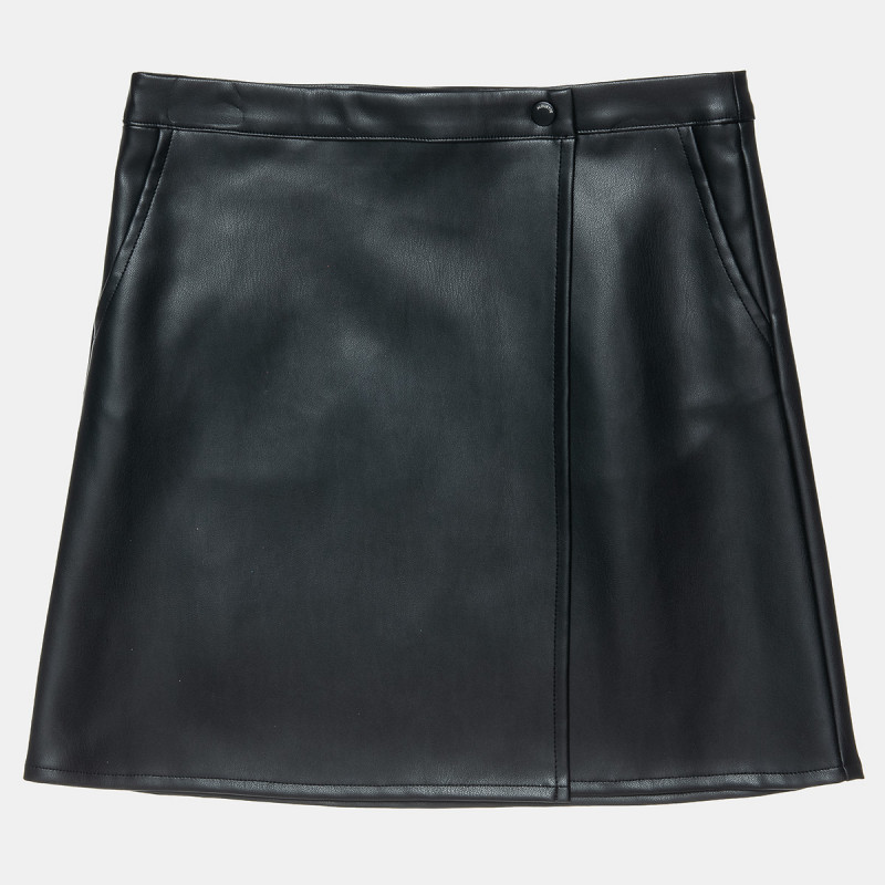 Skirt with leather look (6-14 years)
