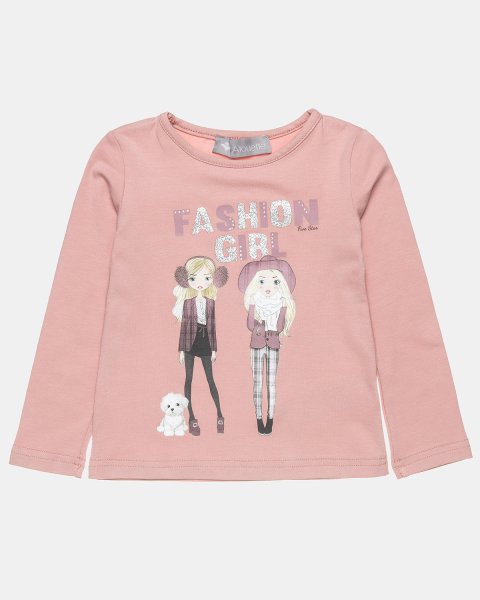 Long sleeve top with glitter detail (12 months-5 years)