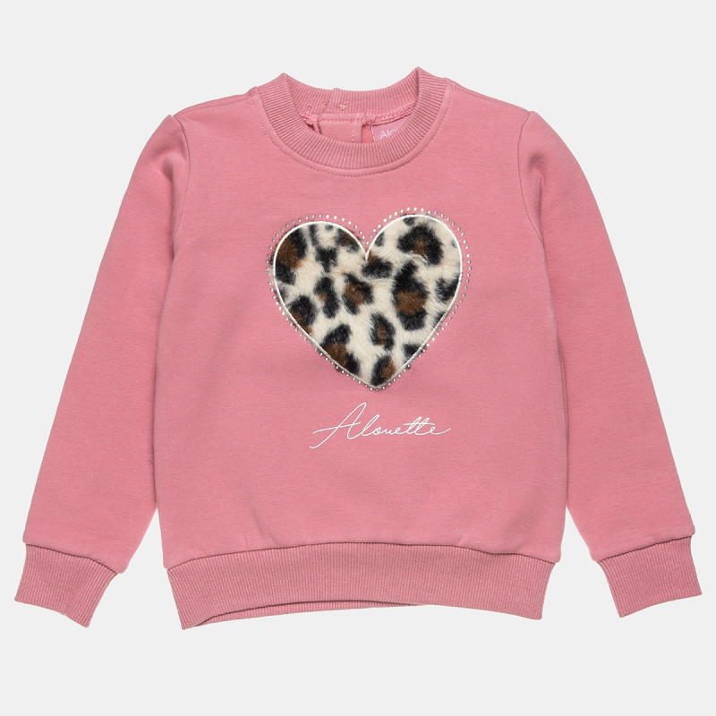 Long sleeve top with fur and strass detail (2-5 years)