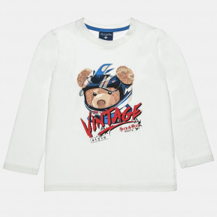 Long sleeve top with teddy bear print (12 months-5 years)