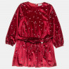 Dress velour with ruffles and shiny star pattern (12 months-5 years)