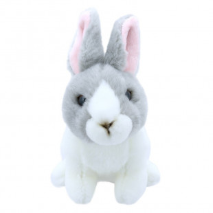 Plush toy Wildberry rabbit grey-white 15cm