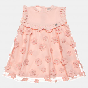 Dress with embroidery and tulle (12 months-5 years)