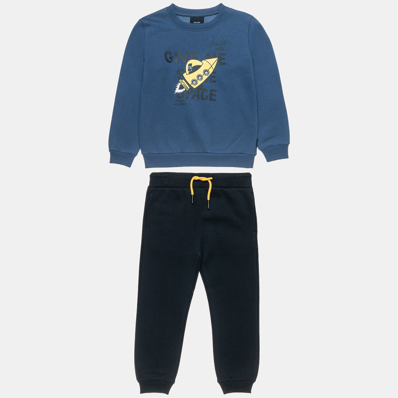 Tracksuit Five Star cotton fleece blend with Space print (12 months-5 years)
