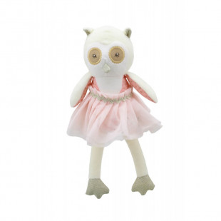 Plush toy Wilberry owl with pink skirt 30cm