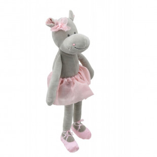 Plush toy Wilberry hippo with pink skirt 40cm