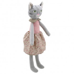 Plush toy Wilberry cat with floral dress 42cm
