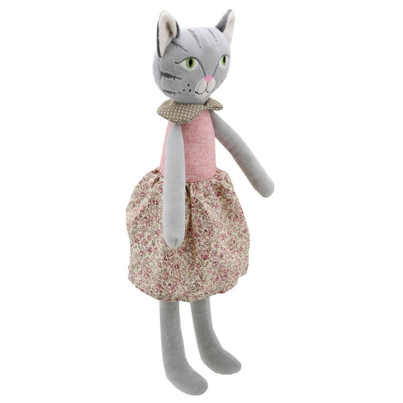 Plush toy Wilberry cat with floral dress 42cm