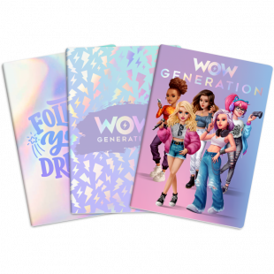 Notebook set of 3pcs Wow Generation with soft cover (A5)