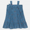 Dress with embroideries from super soft denim (3 months-5 years)