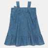 Φόρεμα με κεντήματα απο απαλό τζιν ύφασμα (3 μηνών-5 ετών)