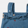 Dress with embroideries from super soft denim (3 months-5 years)