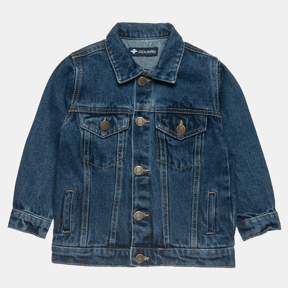 Gender-Neutral Cotton Non-Stretch Jean Jacket For Kids Old, 60% OFF