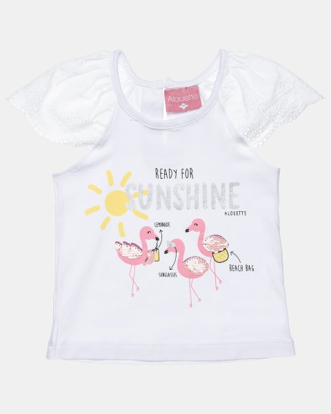 Set top and shorts with embroideries (18 months-5 years)