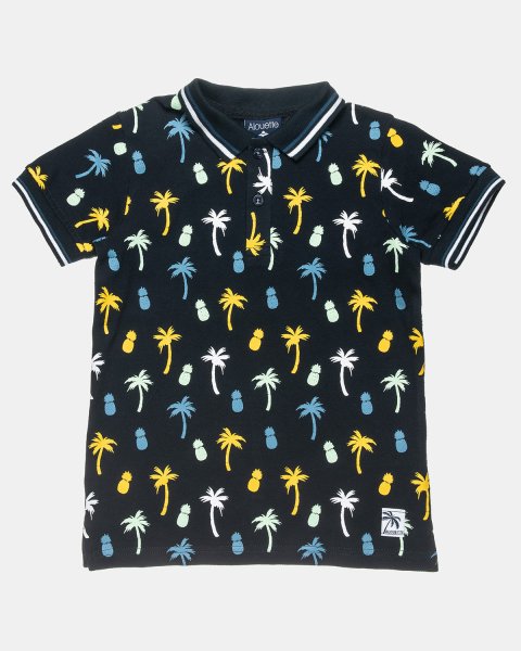 Polo top with summer pattern (12 months-5 years)