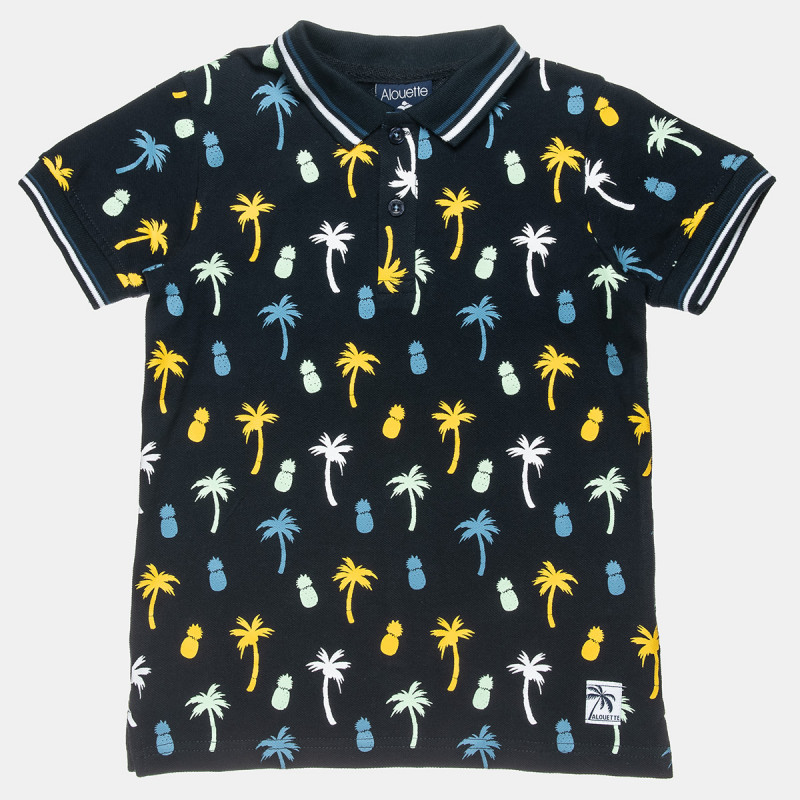 Polo top with summer pattern (12 months-5 years)