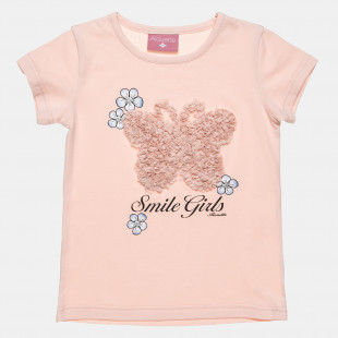 Top with embossed detail im butterfly shape (12 months-5 years)