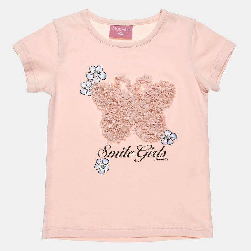Top with embossed detail im butterfly shape (12 months-5 years)