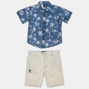 Set shirt with chinos shorts (6 months-8 years)