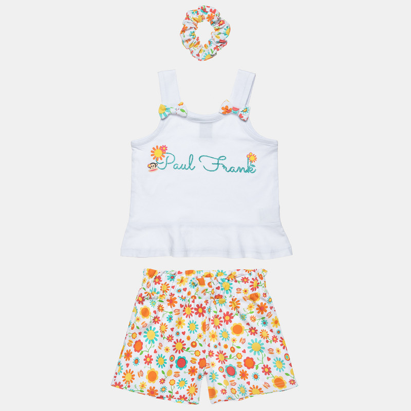 Set Paul Frank top with glitter and floral shorts (12 months-5 years)