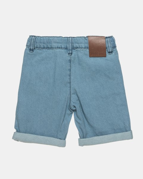Denim shorts with a drawstring in the waistband  (12 months-5 years)