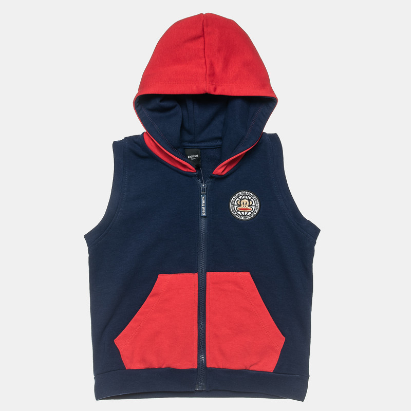 Vest hoodie Paul Frank with embroidery (6-14 years)
