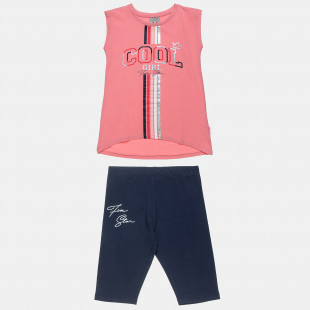 Set Five Star top with print and biker leggings (6-16 years)