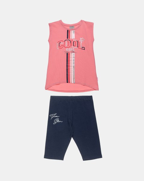 Set Five Star top with print and biker leggings (6-16 years)