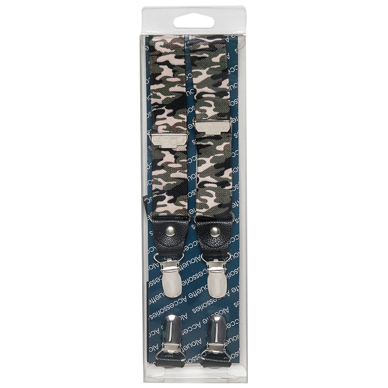 Elastic camo suspenders