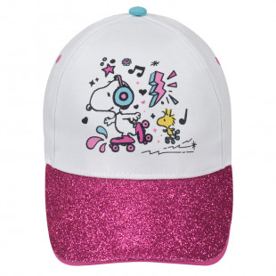 Jockey hat Snoopy with glitter brim (4-6 years)