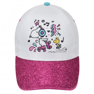 Καπέλο jockey Snoopy με glitter γείσο (4-6 ετών)