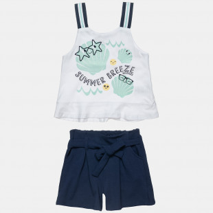 Set Moovers top with print and shorts (6-14 years)