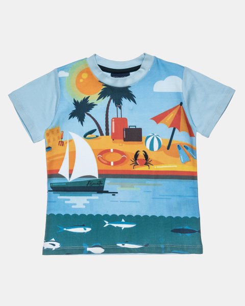 Set t-shirt with print and shorts (6 months-5 years)
