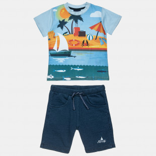 Set t-shirt with print and shorts (6 months-5 years)