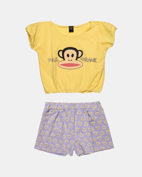 Set Paul Frank top with print and shorts (6-14 years)