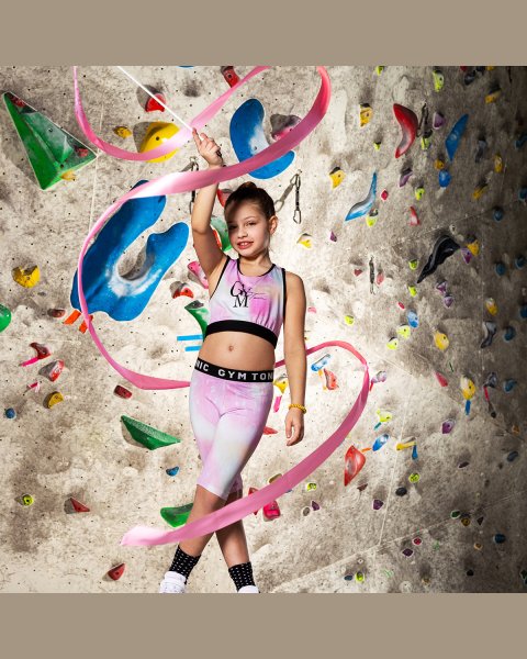 Set Gym Tonic athletic crop top and biker leggings (6-16 years)